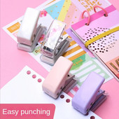 Μονό δαχτυλίδι Mini Hole Punch 1 Hole Cute Paper Punch Φορητό στρογγυλό διάτρητο γραφείων Kawaii Σχολική βιβλιοδεσία γραφείου