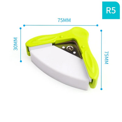 „Trys viename“ kampiniai apvalūs kraštų štampatoriai, skirti „scrapbooking“, „pasidaryk pats“ Mini kampinis pjaustytuvas R4/R7/R10 mm Apvalus kirptuvas biuro reikmenims