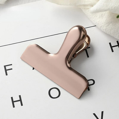 Pretty Binder Spring Clips Πολυτελές ροζ χρυσό μεταλλικό κλιπ Paper Organizer Φοιτητής Δάσκαλος Γραφική ύλη Σχολική προμήθειες γραφείου