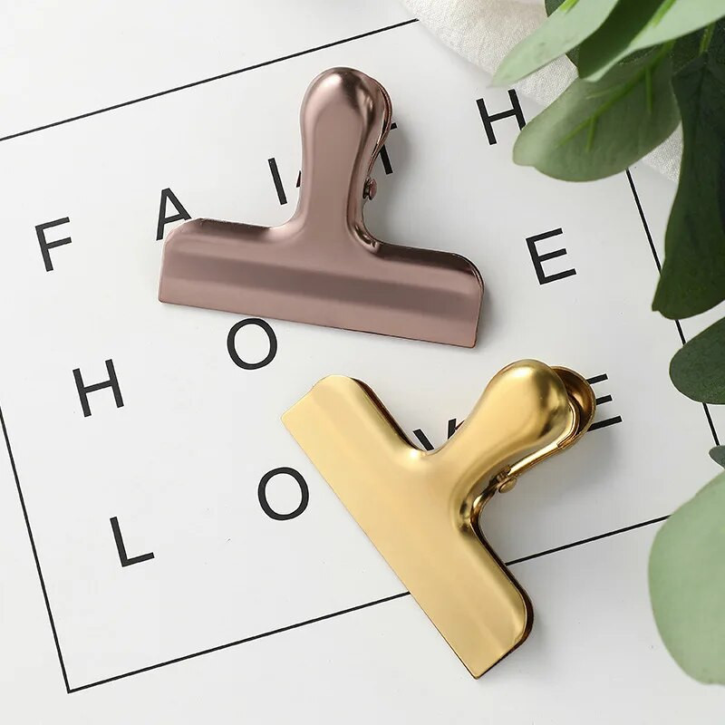 Pretty Binder Spring Clips Πολυτελές ροζ χρυσό μεταλλικό κλιπ Paper Organizer Φοιτητής Δάσκαλος Γραφική ύλη Σχολική προμήθειες γραφείου