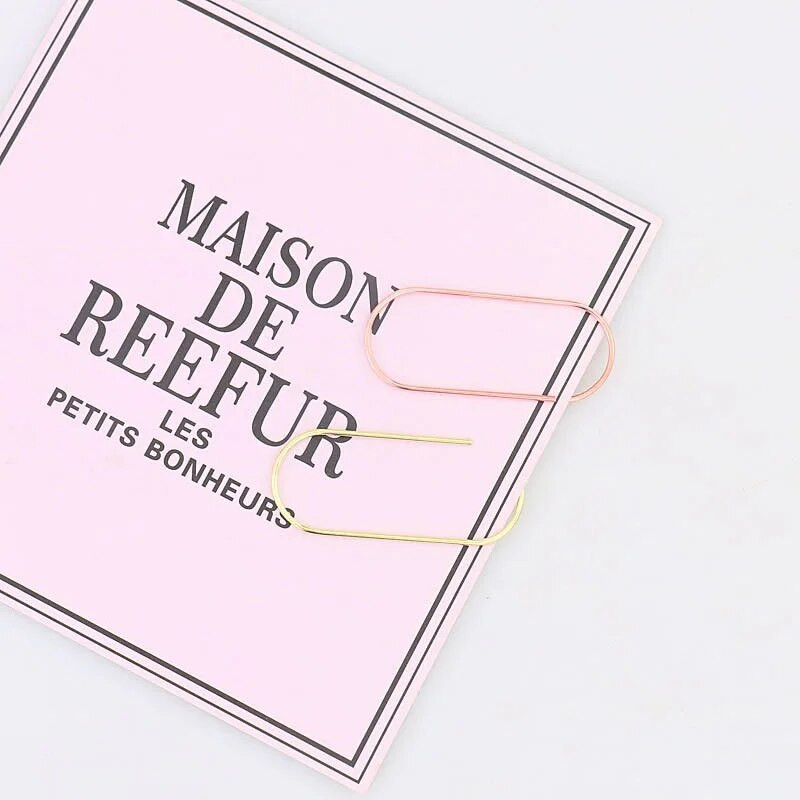 TUTU 20gab/kaste 50x20mm liela izmēra saistvielas saspraudes dekoratīvās 8 krāsu platās saspraudes Kawaii foto klips biroja klips H0276