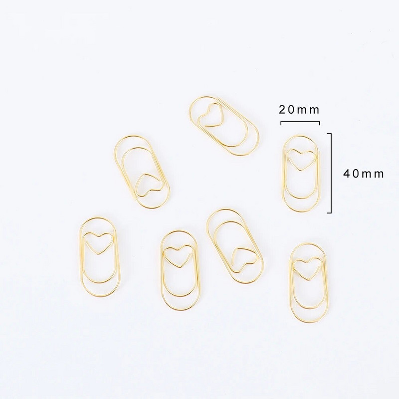 TUTU 20gab/kaste 50x20mm liela izmēra saistvielas saspraudes dekoratīvās 8 krāsu platās saspraudes Kawaii foto klips biroja klips H0276