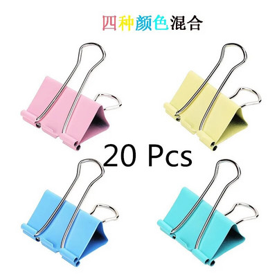 20/30 gab. Metāla saspraude 15 mm krāsaina saspraude, ko izmanto grāmatām kancelejas piederumiem skolas biroja piederumiem augstas kvalitātes