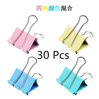 20/30 gab. Metāla saspraude 15 mm krāsaina saspraude, ko izmanto grāmatām kancelejas piederumiem skolas biroja piederumiem augstas kvalitātes