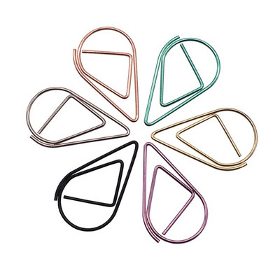 50 gab. Metāls Materiāls Piliena Saspraudes Zelts Sudraba Krāsa Kawaii Cute Grāmatzīmju Saspraudes Biroja Skolas Kancelejas preces Piliena grāmatzīme