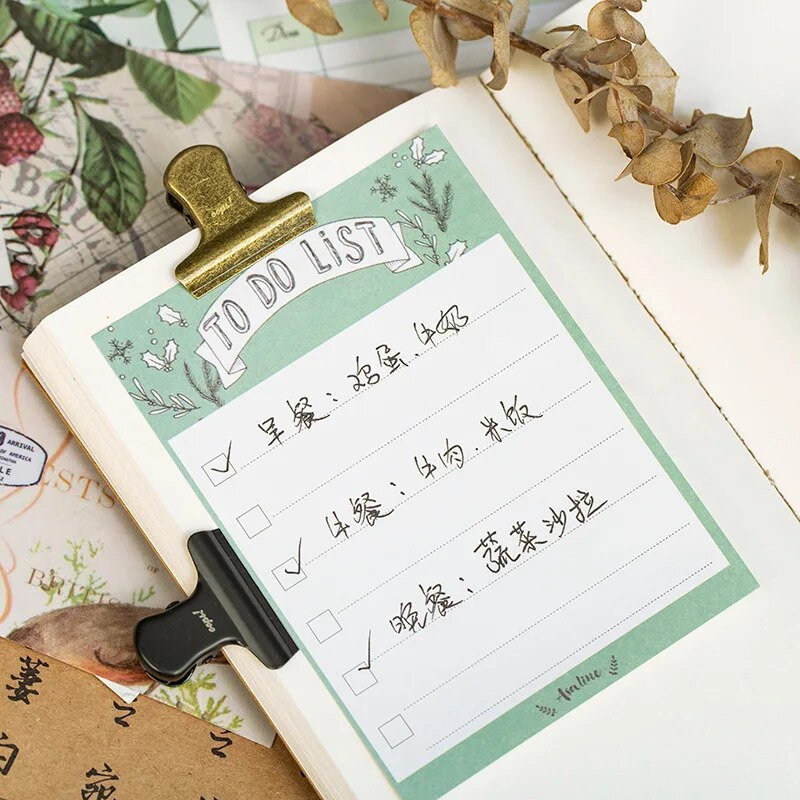 Vintage Binder Clip Memo Clip Metal Planner Clips Χρυσό Ασημί Μαύρο Χρώμα Σφιγκτήρας Διακοσμητικά Είδη Γραφείου Σχολική Χαρτικά