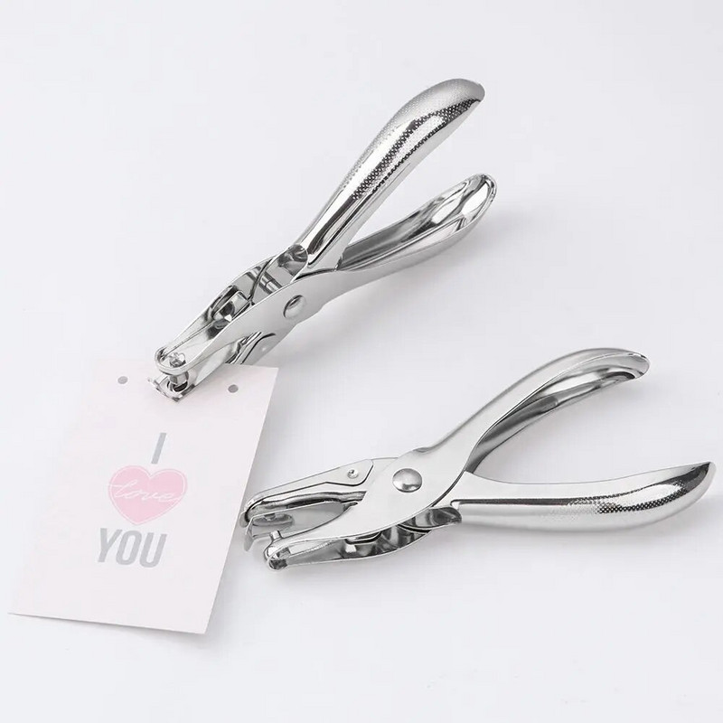 1 vnt. metalinis 3/6 mm porų skersmens perforavimo replės Vienos skylės perforatorius Rankinis popieriaus perforatorius 1–8 puslapių popieriaus skylių perforatorius