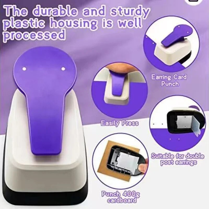 Auskaru caurumotājs Auskaru karšu perforators Double Post Punch Craft sviras perforators Roku darbs papīra perforators 0,99 collu caurums