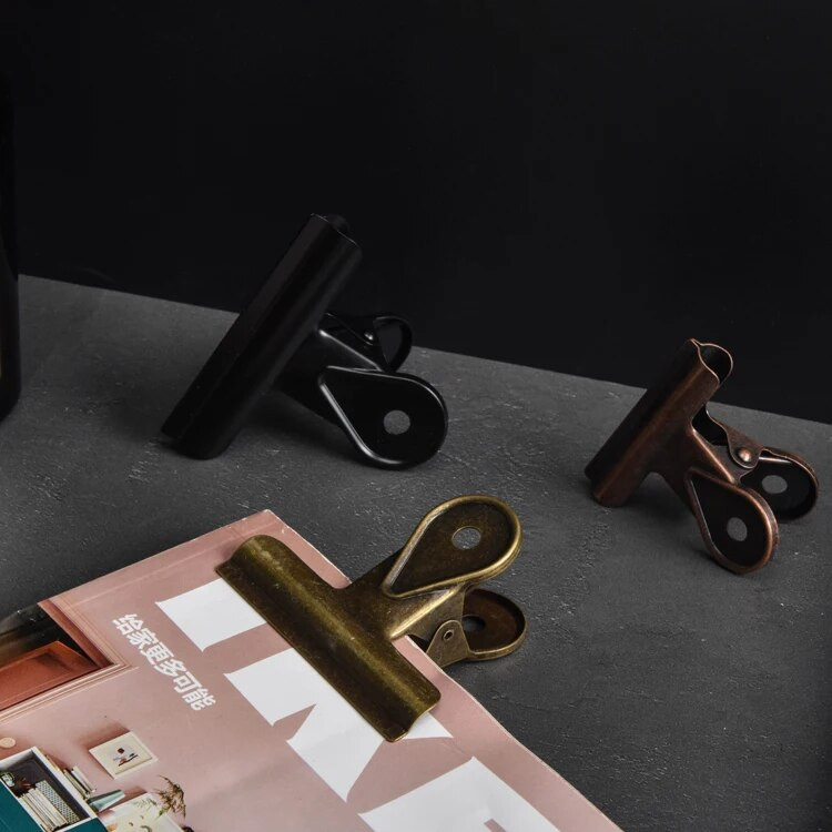 Vintage χρωματιστό μεταλλικό κλιπ χελιδονοουράς Chancery Paper Documents Organizer Metal Binder Clips Notes Letter