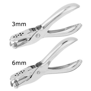 3/6mm Handold Single Hole Punch Metal Puncher Tools for Scrapbooking Earring κολιέ Κάρτες Σχολικά επιστολόχαρτα Είδη γραφείου