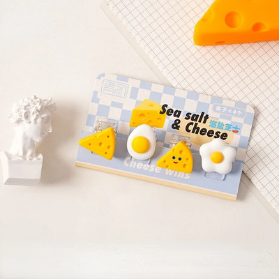 4 gab. Radoša multfilma, sveķu mini klipu komplekts /dzīvnieku augļi, jaukas saspraudes / mazi amatniecības foto knaģīši Kawaii kancelejas piederumi