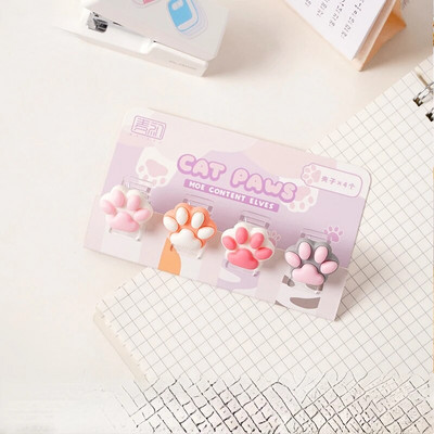 4 gab. Radoša multfilma, sveķu mini klipu komplekts /dzīvnieku augļi, jaukas saspraudes / mazi amatniecības foto knaģīši Kawaii kancelejas piederumi