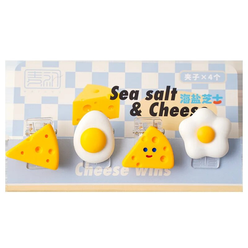 4 gab. Radoša multfilma, sveķu mini klipu komplekts /dzīvnieku augļi, jaukas saspraudes / mazi amatniecības foto knaģīši Kawaii kancelejas piederumi