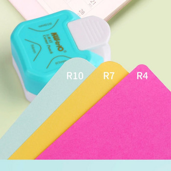 Цвят на бонбони R5 R4 R7 R10 Ъглов заоблен нож за хартия Перфоратори за карти за скрапбукинг Снимка Изделия Направи си сам Инструменти Училищни канцеларски материали