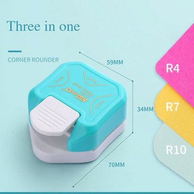 Candy Color R5 R4 R7 R10 Stūra apaļš papīra griezējs Perforators Scrapbooking Card Photo Amatniecības DIY rīki Skolas kancelejas preces