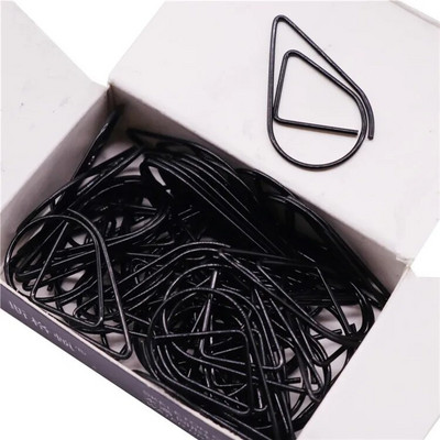 50 τμχ Μεταλλικό υλικό Σχήμα σταγόνας Κλιπ χαρτιού Χρυσό Ασημί Χρώμα Αστεία Kawaii σελιδοδείκτης Office Shool Χαρτικά Κλιπ σήμανσης