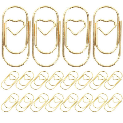 100 τμχ The Paper Mini καρδιά Ροζ χρυσό Χρώμα κλιπ σελιδοδείκτης βιβλιοδεσίας Κλιπ χαρτιού Αξεσουάρ γραφείου Κλιπ Patchwork Κλιπ πολλαπλών χρήσεων