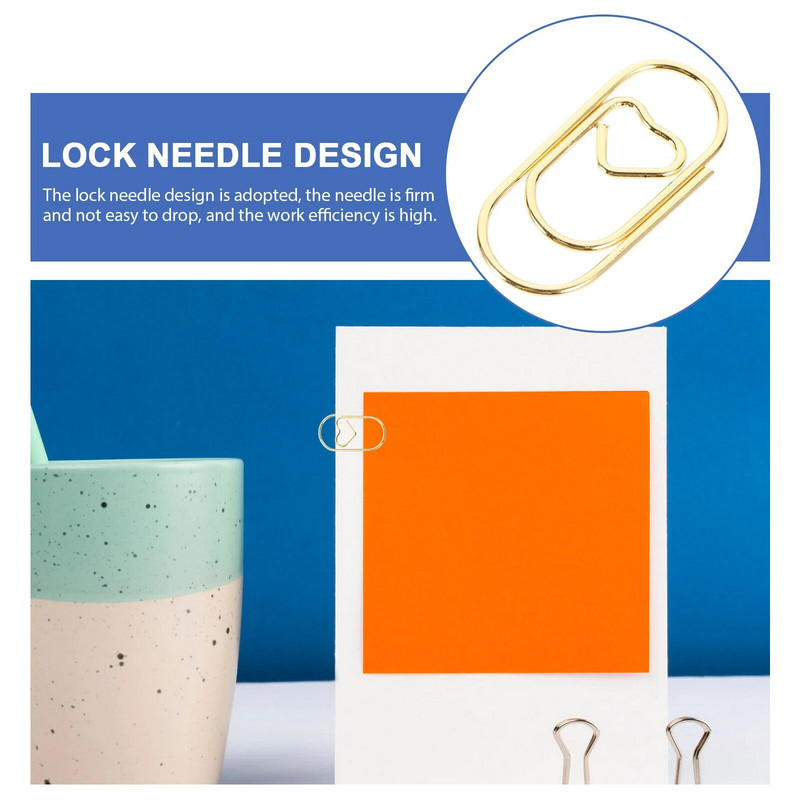 100 τμχ The Paper Mini καρδιά Ροζ χρυσό Χρώμα κλιπ σελιδοδείκτης βιβλιοδεσίας Κλιπ χαρτιού Αξεσουάρ γραφείου Κλιπ Patchwork Κλιπ πολλαπλών χρήσεων