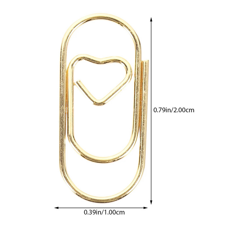 100 τμχ The Paper Mini καρδιά Ροζ χρυσό Χρώμα κλιπ σελιδοδείκτης βιβλιοδεσίας Κλιπ χαρτιού Αξεσουάρ γραφείου Κλιπ Patchwork Κλιπ πολλαπλών χρήσεων