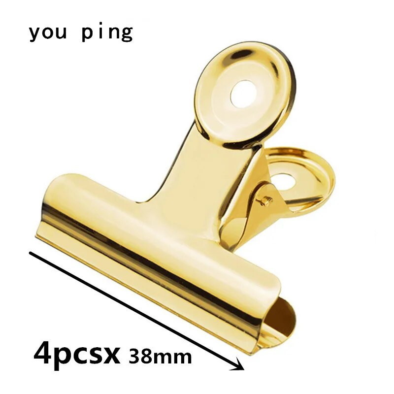 Visokokvalitetna zlatna 50 mm 38 mm 31 mm 22 mm Okrugla metalna stezaljka Papirne kopče za oznake Memo kopča Studentski školski uredski materijal