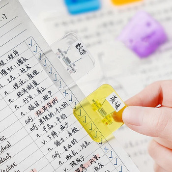 5бр. Kawaii Прозрачни кламери Сладкоцветни Файлове Документи Скоби за подвързване Бележник Отметки Индексна страница Билети Скоби за притежатели