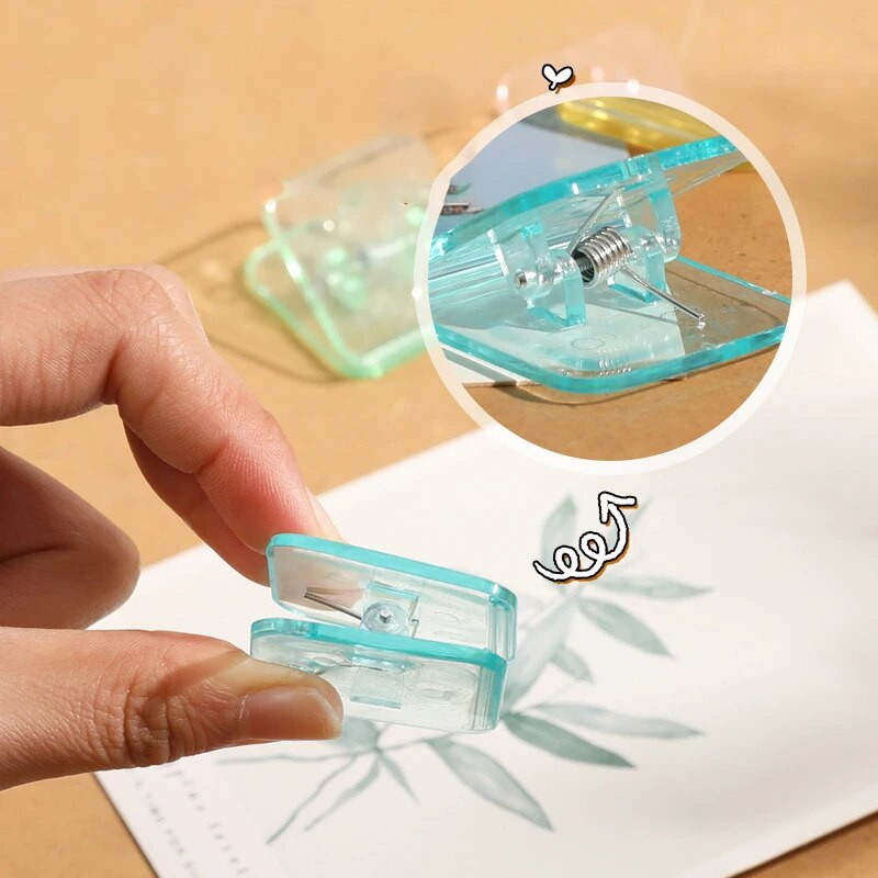 5 τεμ. Kawaii Διαφανείς συνδετήρες χαρτιού Candy Color Documents Κλιπ βιβλιοδεσίας Σημειωματάριο Σελιδοδείκτες Ευρετήριο σελίδας Δοχεία εισιτηρίων