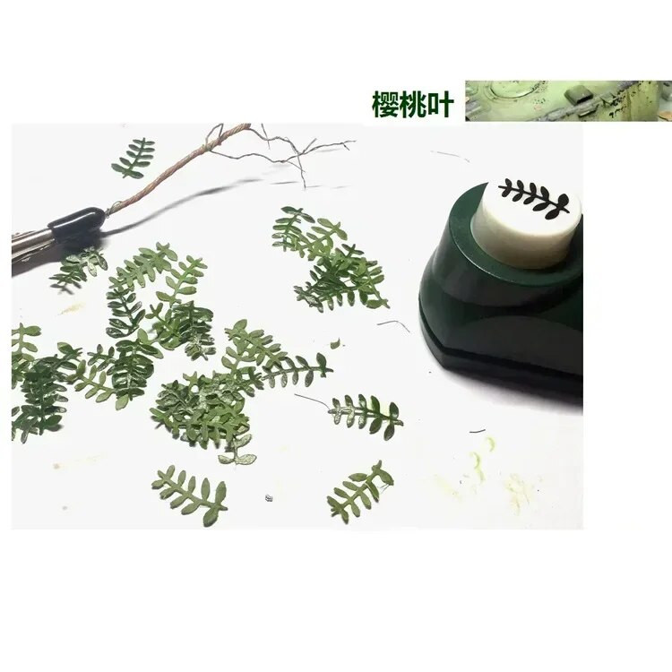 4 in 1 Model Scene Lehed Punch Leaf Mudel Puncher Liivalaud Tarvikud Stsenaarium mudelid Mini Hole Puncher Scrapbooking Tools