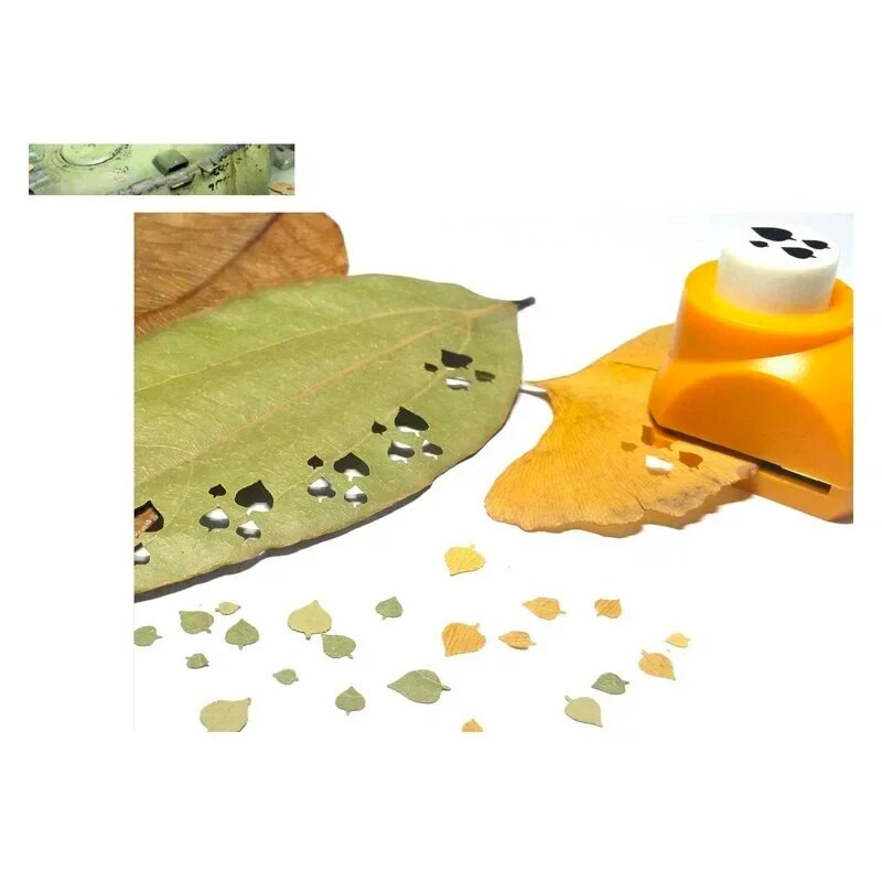 4 in 1 Model Scene Lehed Punch Leaf Mudel Puncher Liivalaud Tarvikud Stsenaarium mudelid Mini Hole Puncher Scrapbooking Tools