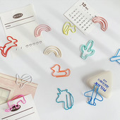 30 gab./daudz. Kawaii Clips Grāmatzīme Kancelejas preces Scrapbook Skolas stiprinājuma klipsi piederumi Biroja piederumi