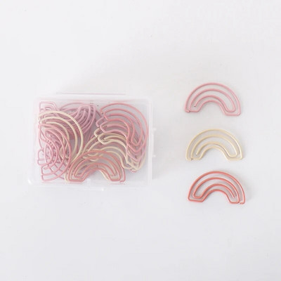 30 gab./daudz. Kawaii Clips Grāmatzīme Kancelejas preces Scrapbook Skolas stiprinājuma klipsi piederumi Biroja piederumi