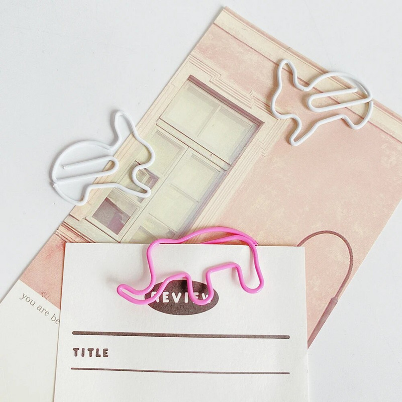 30 gab./daudz. Kawaii Clips Grāmatzīme Kancelejas preces Scrapbook Skolas stiprinājuma klipsi piederumi Biroja piederumi