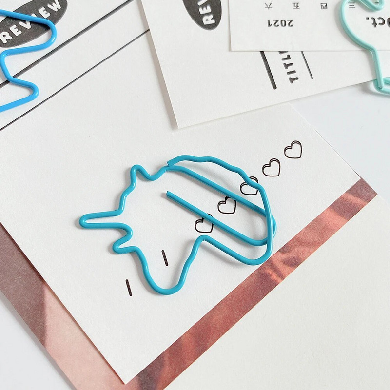 30 gab./daudz. Kawaii Clips Grāmatzīme Kancelejas preces Scrapbook Skolas stiprinājuma klipsi piederumi Biroja piederumi