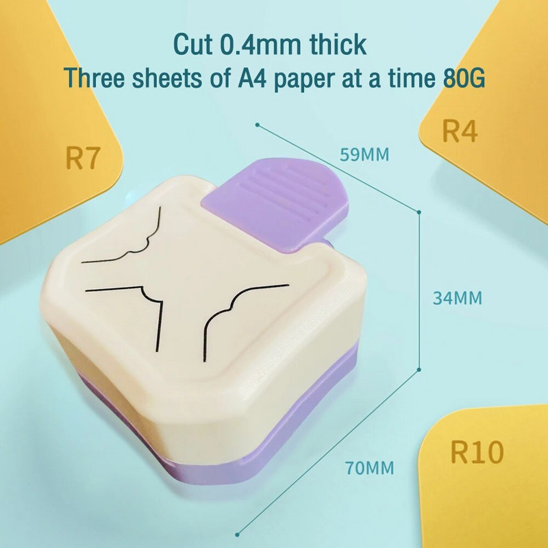Trīs vienā stūra noapaļots perforators papīra griezējs karšu izgatavošana un izgriezumu albums fotokartēm DIY scrapbookings rīks