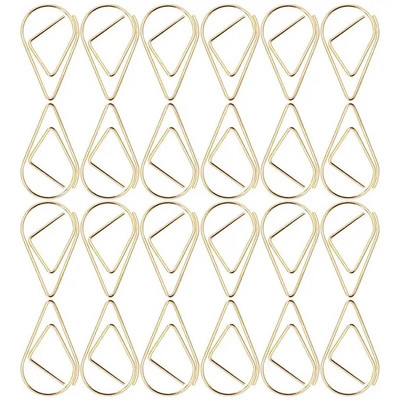 100gab Biroja saspraudes Papīra saspraudes Pilienveida saspraudes Saspraudes Dokumentu saspraudes