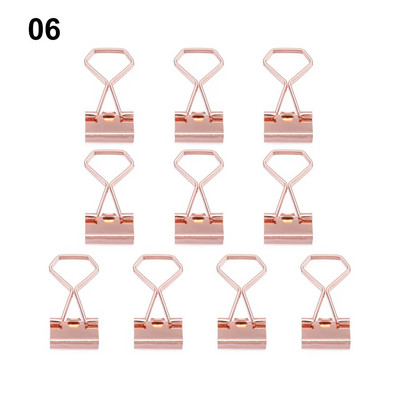 10 gab Kawaii kaķa sirds kaktuss metāla papīra saspraudes Mini Rose Gold failu iesiešanas saspraudes Grāmatu dekoru saspraudes Skolas biroja kancelejas preču saspraude