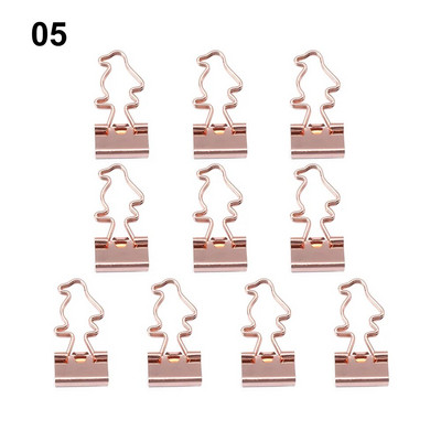 10 gab Kawaii kaķa sirds kaktuss metāla papīra saspraudes Mini Rose Gold failu iesiešanas saspraudes Grāmatu dekoru saspraudes Skolas biroja kancelejas preču saspraude