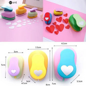 1PC Plastics Heart Hole Punch DIY Embossing Device Παιδικό Εκπαιδευτικό Μηχάνημα Εκτύπωσης Εγχειρίδιο Paper Cutter Σχολικά προμήθειες