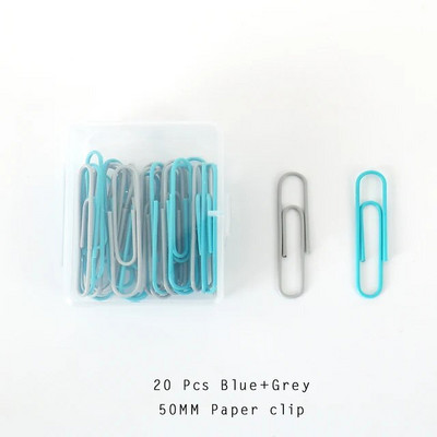 ALLTU Krāsainā saspraude 50mm klasificēta saspraudes dekoratīvā studentu rakstāmpiederumi un skolas biroja piederumi 20 iepakojumi