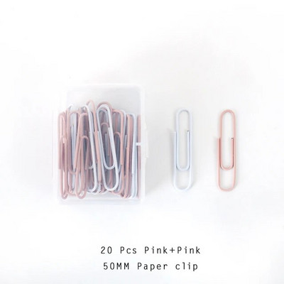 ALLTU Krāsainā saspraude 50mm klasificēta saspraudes dekoratīvā studentu rakstāmpiederumi un skolas biroja piederumi 20 iepakojumi