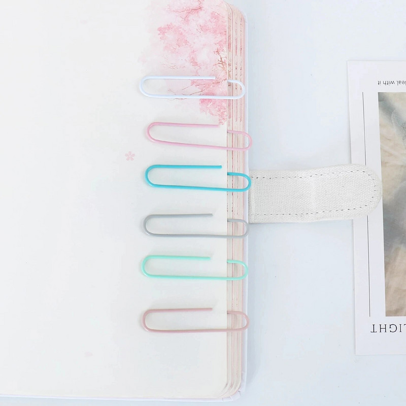 ALLTU Krāsainā saspraude 50mm klasificēta saspraudes dekoratīvā studentu rakstāmpiederumi un skolas biroja piederumi 20 iepakojumi