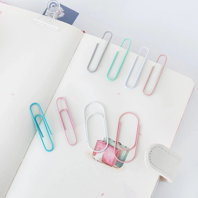 ALLTU Krāsainā saspraude 50mm klasificēta saspraudes dekoratīvā studentu rakstāmpiederumi un skolas biroja piederumi 20 iepakojumi