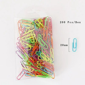 TUTU 80gab/komplekts 50mm Krāsainas saspraudes Saspraudes Piezīmes Klasifikācijas saspraudes Studentu kancelejas preces Skolas biroja piederumi H0324