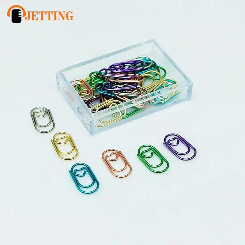 50 PCS Mini love Notebook Grāmatzīmju stiprinājums Saspraudes Piederumi Saspraudes