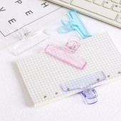 Caurspīdīgas akrila saistvielu saspraudes plānotājs, papīra skavu organizators Biroja failu skavas Turētājs Kancelejas piederumi Dekors Skolas piederumi