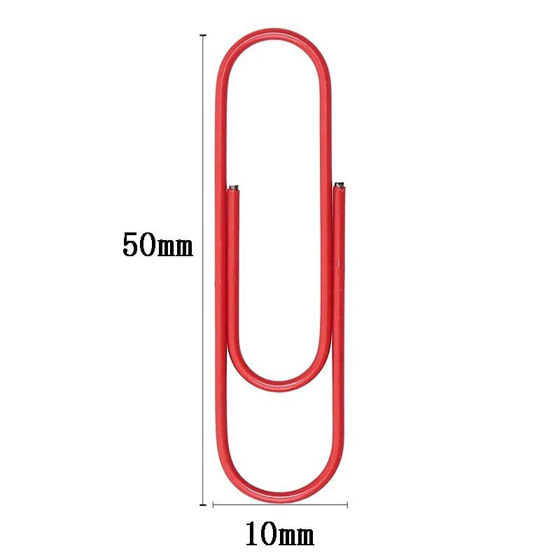 50/100 τεμ. 50 mm μεγάλου χρώματος συνδετήρας με πλαστική επικάλυψη καρτούν συνδετήρας spinacze biurowe