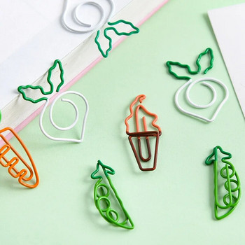 Creative Kawaii carrot ice cream Shaped Mini Paper Clips Clear Binder Clips Φωτογραφίες Εισιτήρια Σημειώσεις Letter Paper Clip Χαρτικά