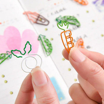 Creative Kawaii carrot ice cream Shaped Mini Paper Clips Clear Binder Clips Φωτογραφίες Εισιτήρια Σημειώσεις Letter Paper Clip Χαρτικά