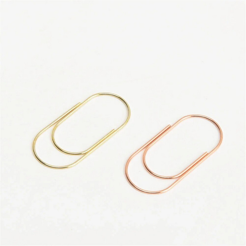 20 buc/cutie Agrafe de hârtie din aur roz de 50 mm Semn de carte de dimensiuni mari Agrafe decorative 3 culori Hârtie lată Agrafă foto drăguț