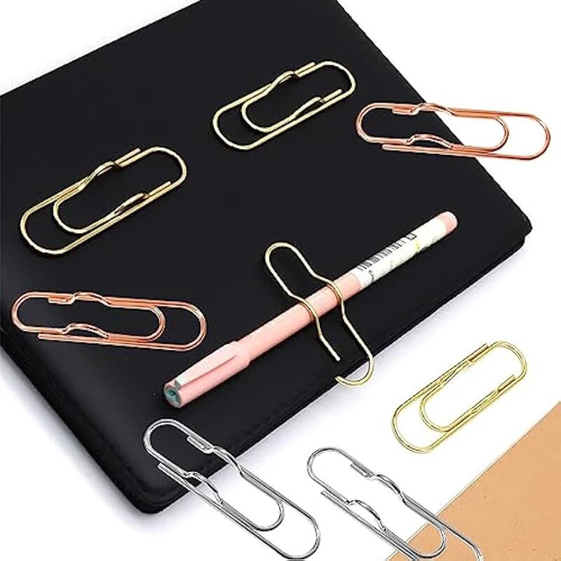 10 gab. Metāla pildspalvu turētāja saspraude Papīra saspraudes Grāmatzīmes Fotoatgādne Biļešu saspraudes piezīmjdatoriem Saspraudes Biroja kancelejas piederumu rīks