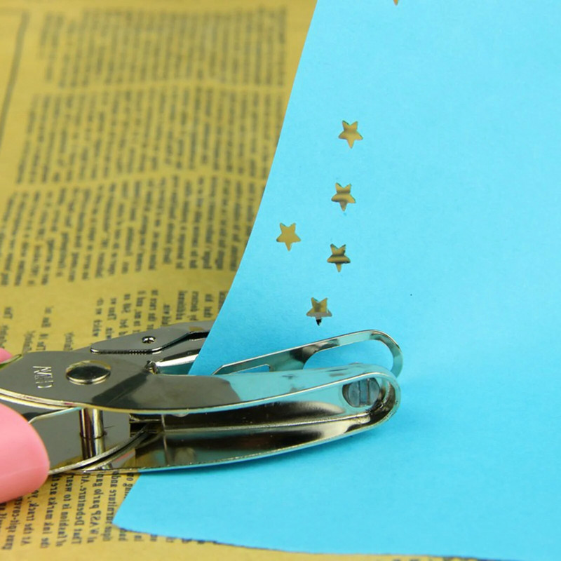 Kawaii gumijas piedurknes zvaigzne sirds caurumu perforators nerūsējošā tērauda apaļš caurumotājs papīrs, izpārdošanas DIY amatniecības formas griezējs